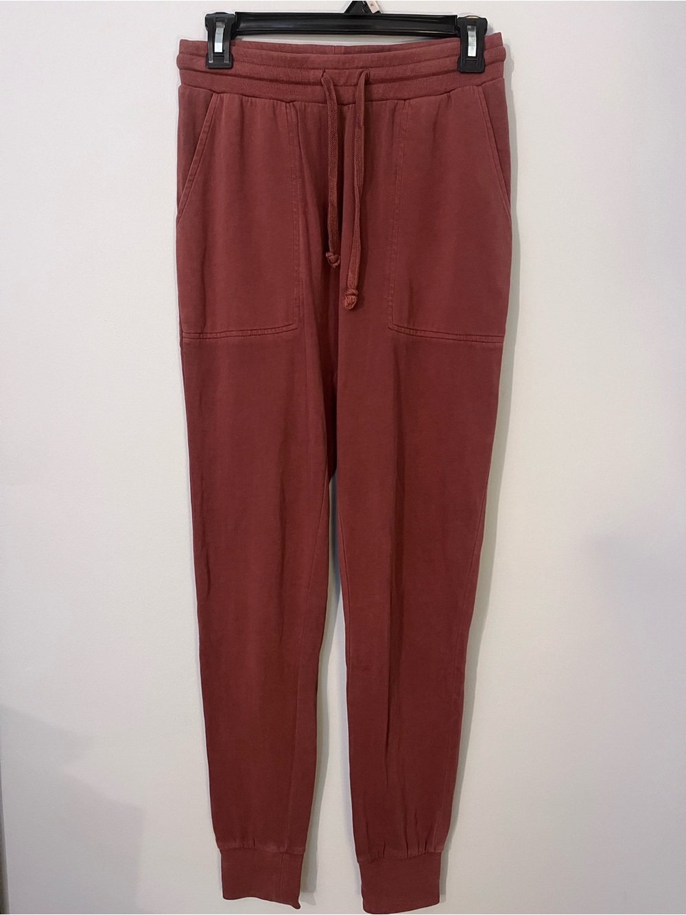 Double Zero Women’s Joggers Brown Cotton Comfy Size Small